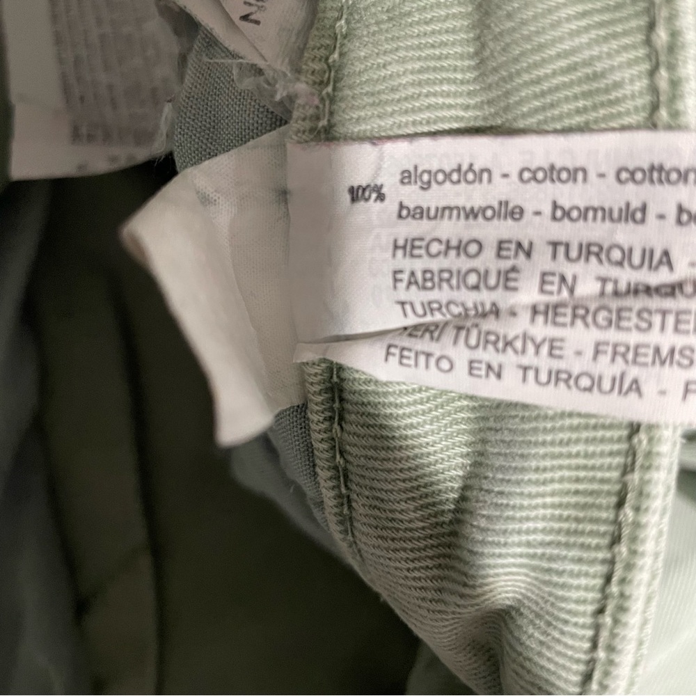 Zara Slouchy Darted Jeans Light Green Size 8 - Picture 5 of 5